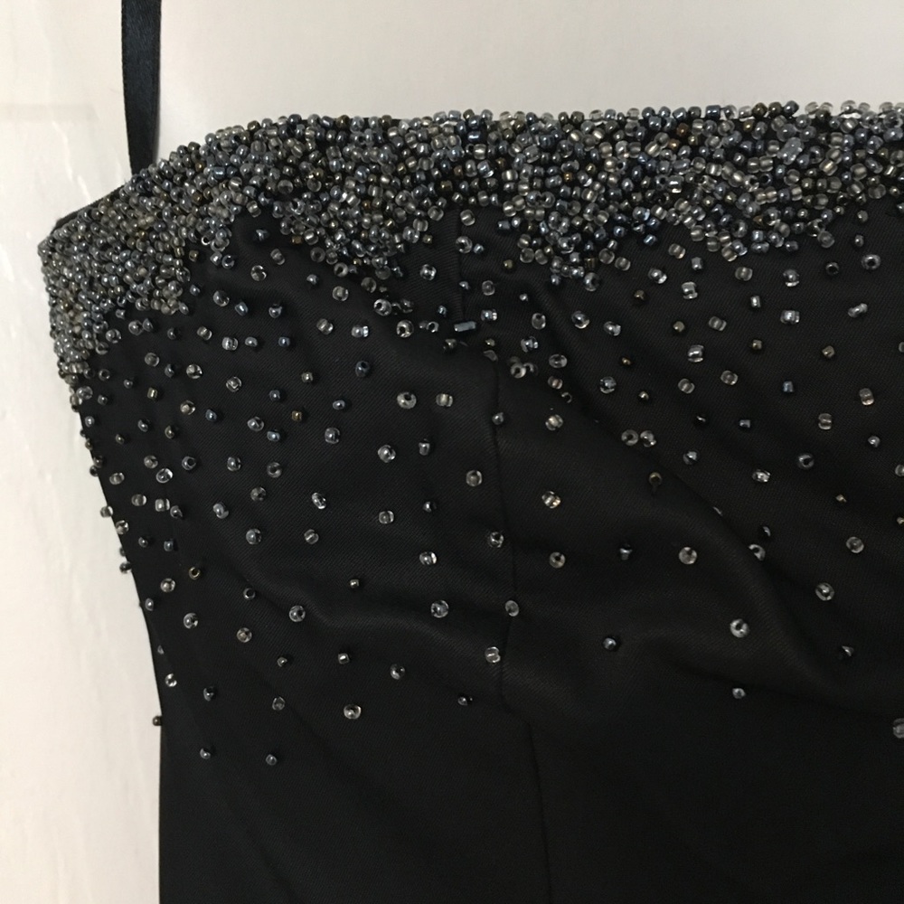 FLOOR LENGTH STRETCH BEADED DRESS